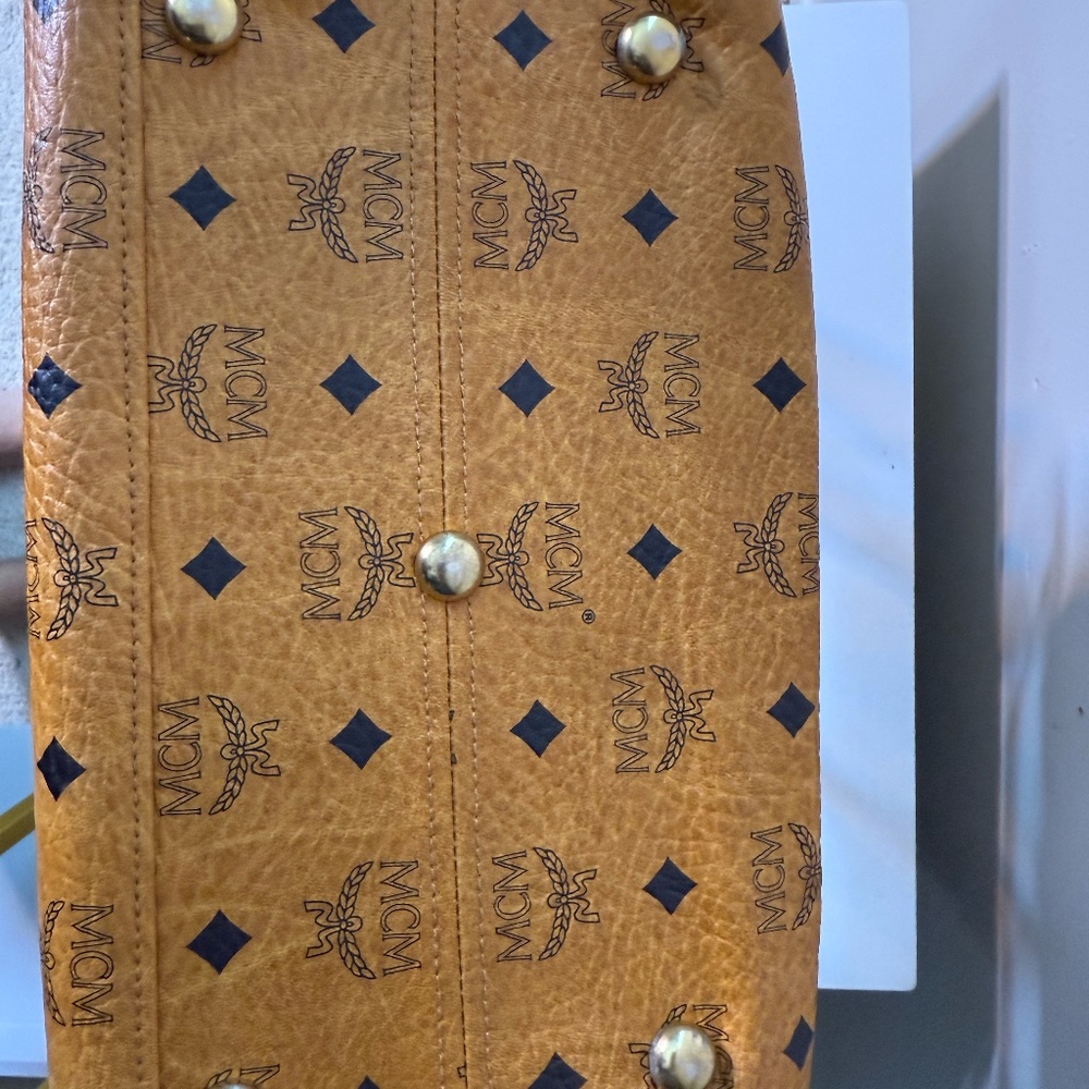 MCM Cognac Monogram Satchel β Vintage - Picture 5 of 10